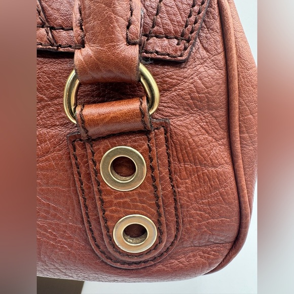 Authentic Vintage All leather Dolce & Gabbana Flap Hand  Bag Brown W Dust Bag - Picture 4 of 16